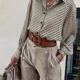Camellia | Vintage Stripe Button-Up Blouse for Women