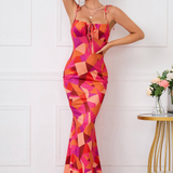 Emily | Floral Print Maxi Dress with Elegant Fitted Silhouette