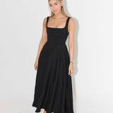 Anastasia | Square Neck Elegant Midi Dress