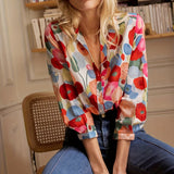 Lucienne | Floral Blouse with Elegant Feminine Style