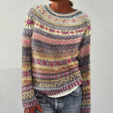 Elsie | Women's Colourful Patterned Knit Sweater