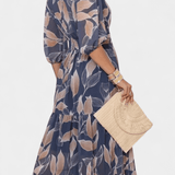 Lysandra | Printed Maxi Dress with V-Neck and Flowing Silhouette
