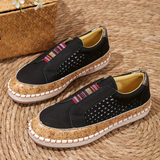 Lucy | Women's Boho Slip-On Shoes with Cork Platform
