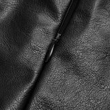 Orla | Asymmetrical pleated maxi skirt with coated finish