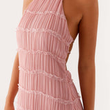 Lydia | Halter neck maxi dress with a fluid elegant drape