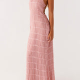 Lydia | Halter neck maxi dress with a fluid elegant drape