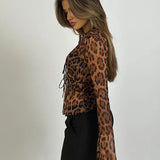 Bella | Stylish Leopard Print Knot Top for Women
