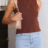 Harriet | Ribbed Knit Sleeveless Bodycon Top