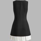 Solvienne | Chic Sleeveless Midi Dress with Pleated Details