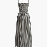 Charlotte | Striped Maxi Dress with Adjustable Straps