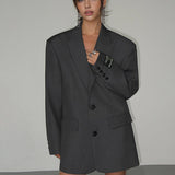 Constance | Oversized Blazer with Classic Lapels and Structured Shoulders