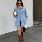 Emma | Oversized Denim Blouse – Comfort and Style