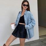 Emma | Oversized Denim Blouse – Comfort and Style