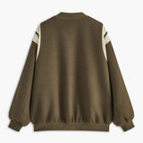 Zerith | Oversized varsity jacket with contrast striped sleeves