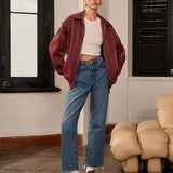 Lorvain | Bordeaux Red Jacket with Sporty Vegan Leather Finish