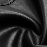 Draxen | Black Faux Leather Biker Jacket – Cropped Edgy Statement Piece