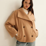 Orlisse | Cropped wool-blend coat
