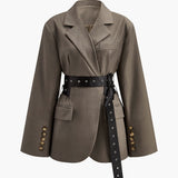 Evie | Oversized Blazer with Waist Belt