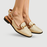 Beatrice | Chain-Detail Slingback Loafers