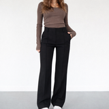 Isabella | Elegant High-Waisted Straight-Leg Trousers