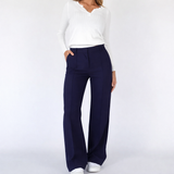 Isabella | Elegant High-Waisted Straight-Leg Trousers