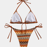 Solévara | Ethnic Pattern Triangle Bikini Set