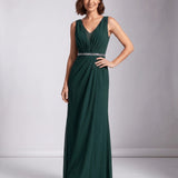 Maja | Maxi evening dress with V-neckline