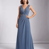 Maja | Maxi evening dress with V-neckline