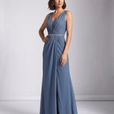 Maja | Maxi evening dress with V-neckline