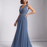Maja | Maxi evening dress with V-neckline