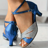 Seraphine | Suede-Sole Latin Dance Shoes with Elegant Heel