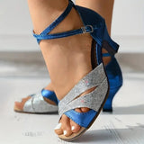 Seraphine | Suede-Sole Latin Dance Shoes with Elegant Heel