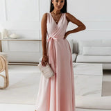 Annabelle | Women's Maxi Wrap Dress with Tailored Waist