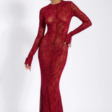 Zofia | Maxi evening dress with animal print pattern