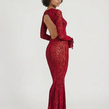 Zofia | Maxi evening dress with animal print pattern