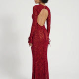 Zofia | Maxi evening dress with animal print pattern