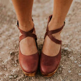 Liora | Chic Closed-Toe Wedge Heels with Ankle Strap