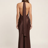 Josephine | Women's Halter Neck Maxi Dress with High Split