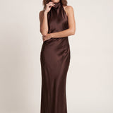 Josephine | Women's Halter Neck Maxi Dress with High Split