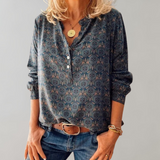 Daisy | Women's Bohemian Print Blouse – Airy Casual Elegance