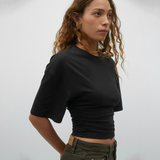 Emily | Waist Fitted Short Sleeve Top For Woman