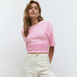 Emily | Waist Fitted Short Sleeve Top For Woman