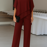 Rebecca | Off-Shoulder Top and Wide-Leg Trousers Set