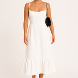 Violetta | Midi Dress with Ruffled Hem