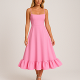 Violetta | Midi Dress with Ruffled Hem