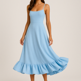Violetta | Midi Dress with Ruffled Hem