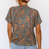 Briana | Puff Sleeve Paisley Blouse
