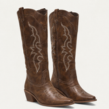 Aurora | Women's Western Calf-High Pointed Toe Boots