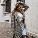 Amelia | Women's Checked Blazer for Effortless Smart Style