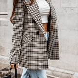 Amelia | Women's Checked Blazer for Effortless Smart Style